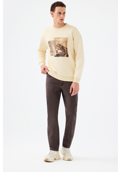 Loft Erkek Sweatshirt Krem