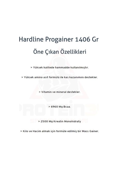 Hardline Nutrition Progaıner Muzlu 1406 Gr 1 Paket 1 X 1 Adet