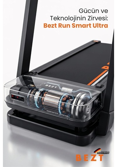 Run Smart Ultra 4 Hp Ekranlı Koşu Bandı 180 Kg Kapasite/telefon Yansıtmalı Led