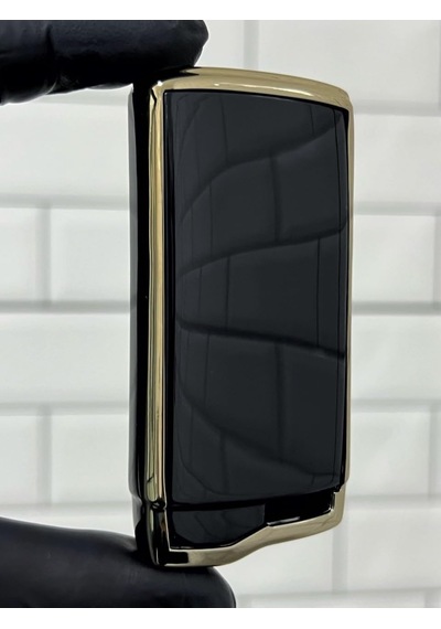 Autohan Keys Lüx Chery Tiggo 7 Pro İçin Akıllı Anahtar Kılıfı, Premium Siyah-gold, 3 Butonlu, Nano Kaplama