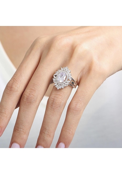 Mia Vento Effective Diamond Venedik Dansı Işıltılı Gümüş Yüzük