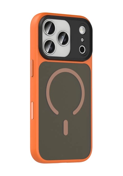 Joko Apple iPhone Uyumlu  17 Pro Uyumlu Megane Magsafe Kapak - Turuncu