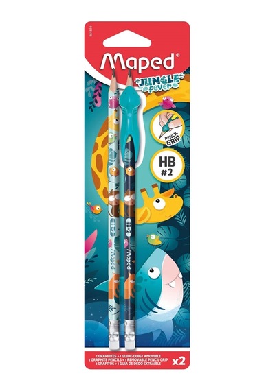 Maped Jungle Silgili Hb Kurşun Kalem + Kalem Tutacağı 851819 Çok Renkli
