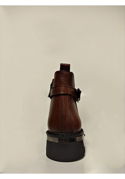 Castle Black Yldz-92538-1 Hakiki Kadın Deri Bot Taba