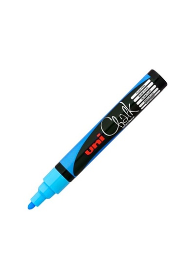 Uni Chalk Marker Wet Wipe Light Blue 1.8-2.5 Mm