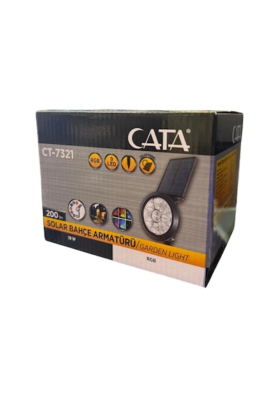 Cata Ct-7321 Solar Bahçe Armatürü Rgb 18w