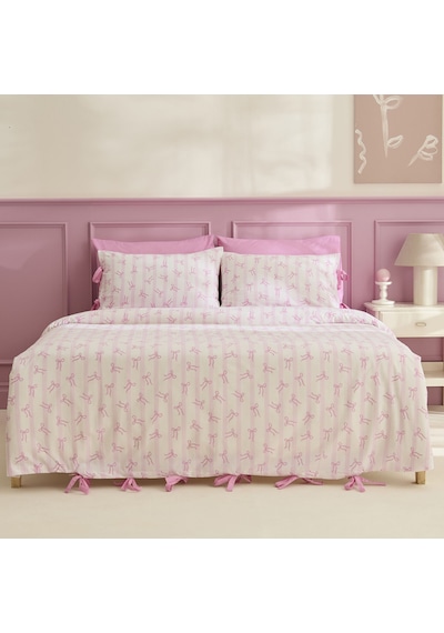 Karaca Home Ribelle %100 Pamuk Tek Kişilik Nevresim Takımı Pembe Pembe