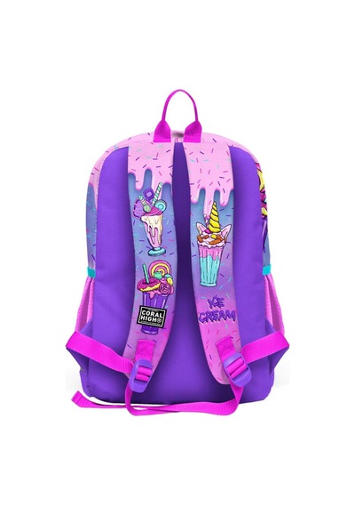 Coral High Kids Pembe Mor Milkshake Dondurma Desenli 3 Lü Okul Çanta Seti Set0123749 Çok Renkli