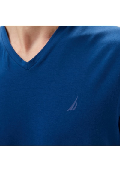 Nautica Erkek Mavi Regular Fit T-shirt Düz V55013t Mavi