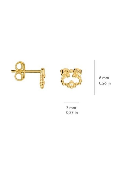 Goldkupe 14 Ayar Altın Köpekçik Küpe 1,16 Gr-2176