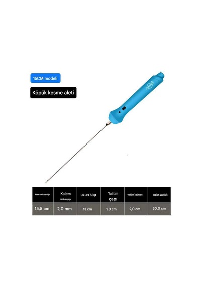 Strafor Köpük Kesme Kalemi 15 Cm Adaptörlü On/off Siviç Sıcak Tel