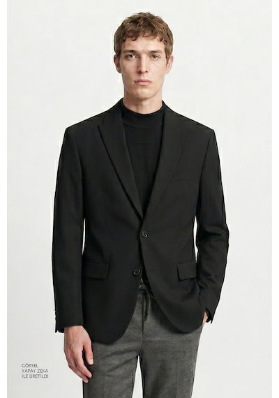 Altınyıldız Classıcs Erkek Sıyah Regular Fit Normal Kesim Kırlangıç Yaka Gofre Desenli Kapak Cepli Blazer Ceket Siyah Altınyıldız Classıcs Erkek Sıyah Regular Fit Normal Kesim Kırlangıç Yaka Gofre Desenli Kapak Cepli Blazer Ceket Siyah