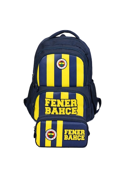 Fenerbahçe İkili Okul Çantası Ve Kalemlik Seti Mavi - Sarı Fenerbahçe Yazılı Erkek Çocuk - Setfb70013c Çok Renkli