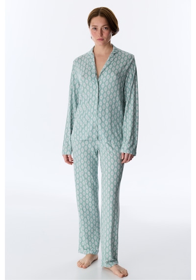 Penti Açık Yeşil Alia Green Düğmeli Gömlek Pantolon Pijama Takımı