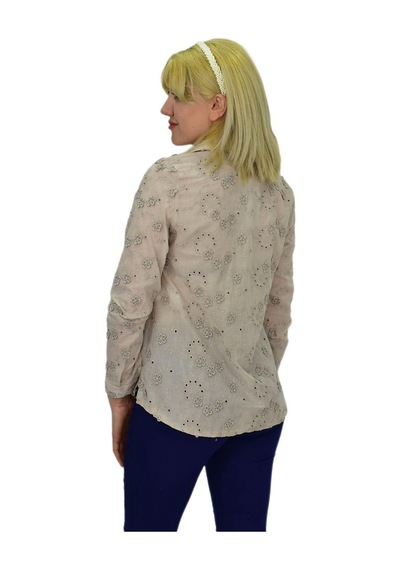 Kadın Brodeli Taşlı Bluz Bgl-st03720 001