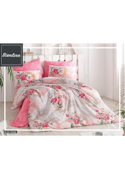 Komfort Home Tek Kişilik Ranforce Nevresim Takımı / Buse Pembe