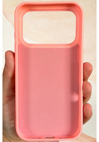 İphone 17 Pro Yıldız Tozu Premium Pembe Silikon Kılıf