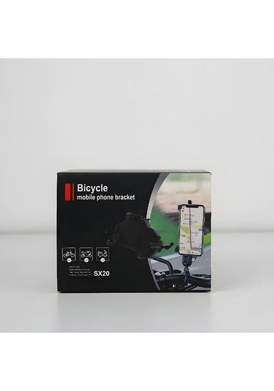 Sx20 Ayna Bağlantılı Motosiklet Telefon Tutucu Titreşim Önleyici,evrensel Uyum Siyah