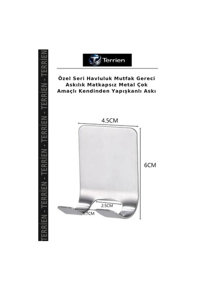 Özel Seri Havluluk Mutfak Gereci Askılık Matkapsız Metal Çok Amaçlı Kendinden Yapışkanlı Askı Diğer