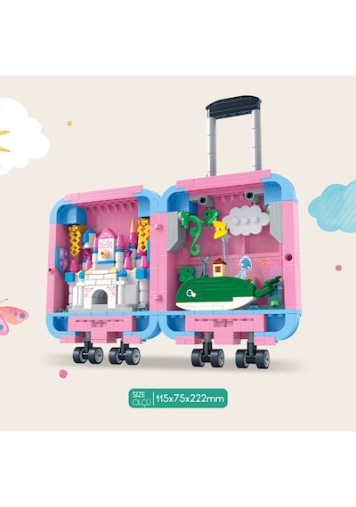 Ogi Mogi Toys Eğitici Bloklar Pembe Valiz 519 Parça  Yapı Seti