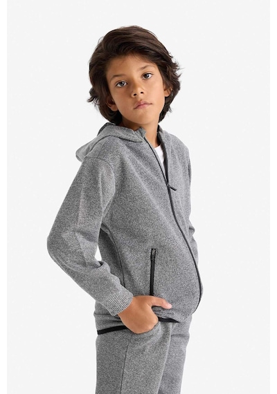 Defacto Erkek Çocuk Kapüşonlu Fermuarlı Sweatshirt F0136a825wnar163 Antrasit