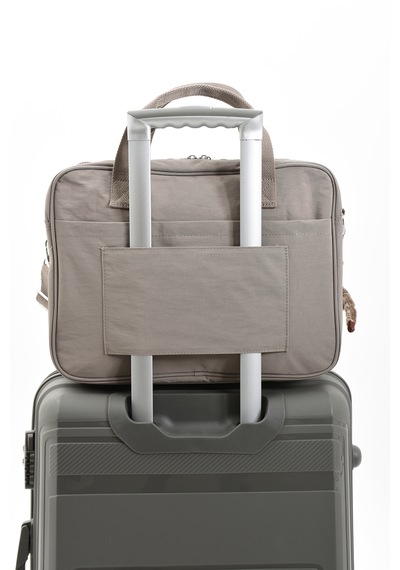 Özer-3027 Sanmorris Unisex Krinkıl Suya Dayanıklı Çapraz-el Askılı Evrak Ve Laptop Çantası Kum