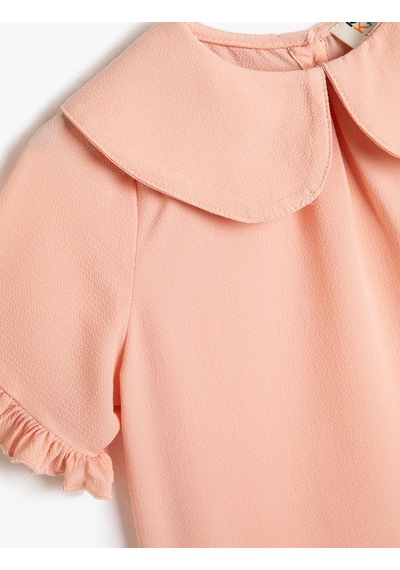 Koton Bebe Yaka Bluz Fırfır Detaylı Kısa Kollu Pudra 3skg60014aw 3SKG60014AW271 Pudra Koton Bebe Yaka Bluz Fırfır Detaylı Kısa Kollu Pudra 3skg60014aw 3SKG60014AW271 Pudra