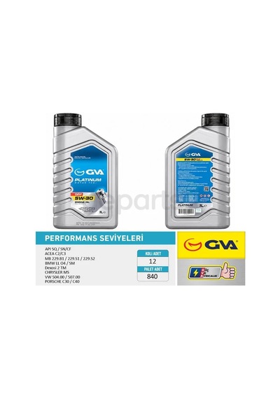 Motor Yağı 5w30 1 Lt Platınum Partiküllü - Dpf Tam Sentetik Apı Sq Sn / Cf 12 Adet