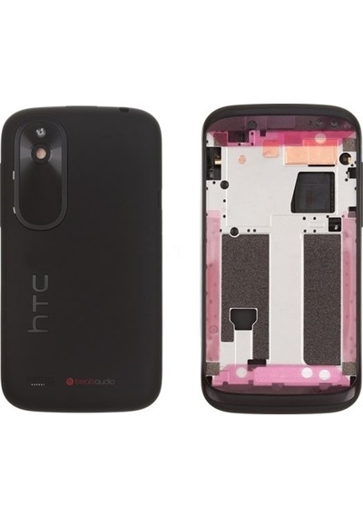 HTC Uyumlu T328e Desire X Kasa Kapak Siyah