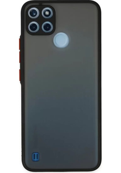 Newface Realme C21y Kılıf Montreal Silikon Kapak - Siyah Şeffaf Diğer