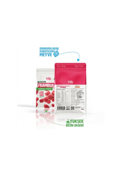 Dondurularak Kurutulmuş Frambuaz 18 G Freeze Dried Meyve Cipsi Çıtır Meyve Kurusu 1 Adet