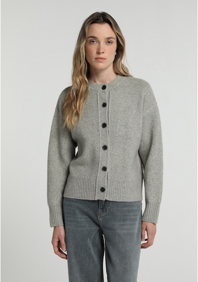 Colin's Colins Regular Fit Yuvarlak Yaka Düz Kadın Gri Hırka Cl1082165 Q1.v1 Mga Gri Melanj