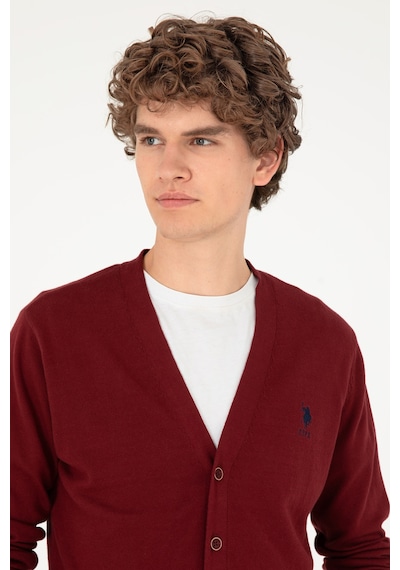 U.s. Polo Assn. Erkek Bordo Hırka Triko 50293531-vr014 Bordo