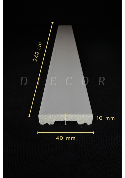 Diecor Boyanabilir Dekoratif Özel Hazır Kesim 4 Cm Düz Çıta Duvar Çıtası Kırık Beyaz 4 Cm Model:xa258