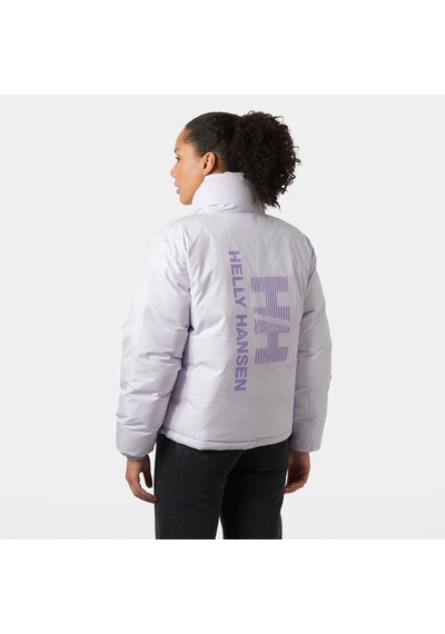 Helly Hansen Yu 23 Reversible Puffer Kadın Beyaz Dik Yaka Mont Beyaz