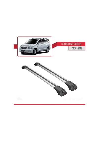 Ssangyong Rodius 2004-2012 Arası İle Uyumlu Ace-1 Ara Atkı Tavan Barı Gri