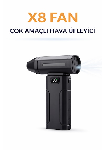 Qasul X8yenı Nesil Taşınabilir Üfleyici Teknolojisi Yüksek Performanslı Mini Temizlik Üfleyici + Gece Lambası