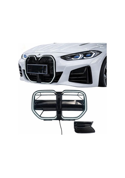 Autogp Bmw G22 G23 M4 Cs Ledli Ön Böbrek Panjur Pianoblack 2020+