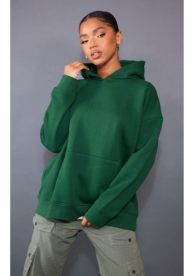 Universal Sports Acedemy Sweatshirt - Yeşil Baskılı Oversize Kapüşonlu Yeşil
