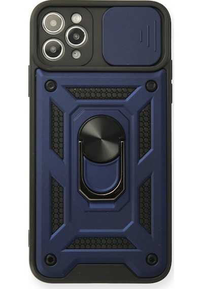 Apple iPhone Uyumlu 11 Pro Max Kılıf Pars Lens Yüzüklü Silikon - Lacivert Bzsxx00 1
