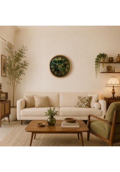 Eskitme Grand Roma Aynalı 40 X 40 Cm Duvar Saati