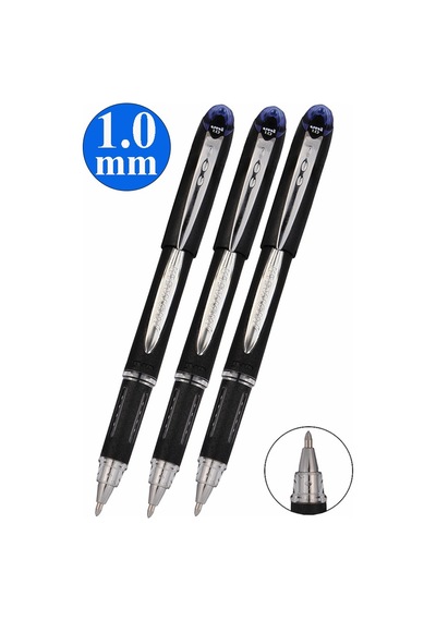 Mavi İmza Kalemi 3 Adet Uniball Jetstream 1.0 Mm Pilot Kalem Sx-210 Hızlı Yazı Kalemi Roller Uçlu Likit Mürekkepli