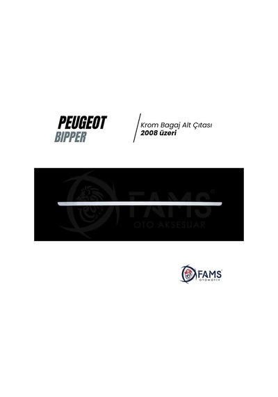 Peugeot Bipper Krom Alt Bagaj Çıtası 2008 Üzeri P.Çelik