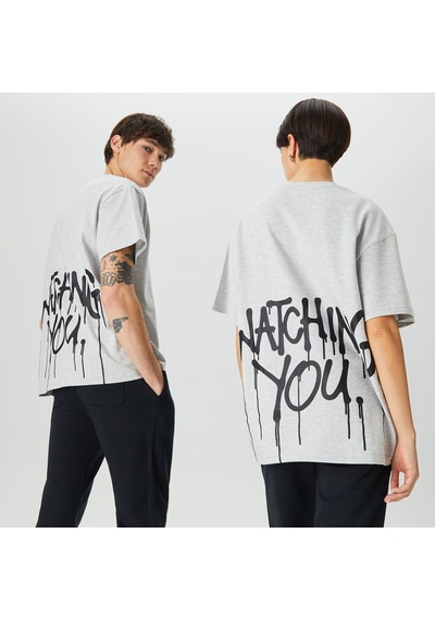 Leo Panda Unisex Gri T-shirt