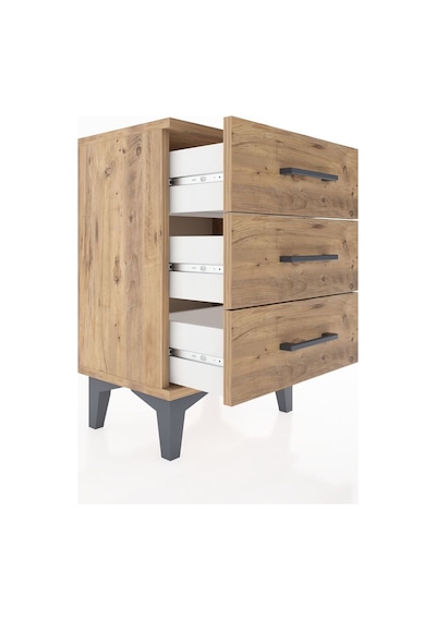 Arges Komodin 3 Çekmeceli 44x30x64 Çam-çam Çam