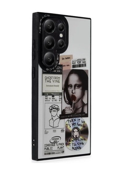 Newface Samsung Galaxy S23 Ultra Kılıf Mirror Desenli Kapak - Mirror - 2 Çok Renkli