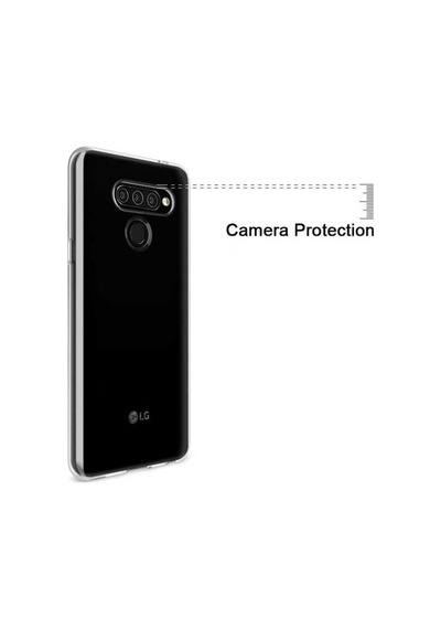 LG Uyumlu Q60 Kılıf Zore Süper Silikon Kapak Renksiz