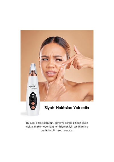 Beauty Vogue Vakumlu Siyah Nokta Akne ve Sivilce Yüz Bakım Temizleme Cihazı