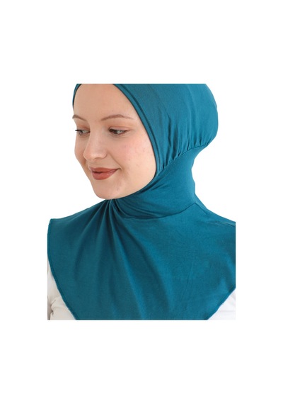 Modish Group Kadın Boyunluklu Hijab Tesettür Pratik Spor Bone - Sarı Turkuaz