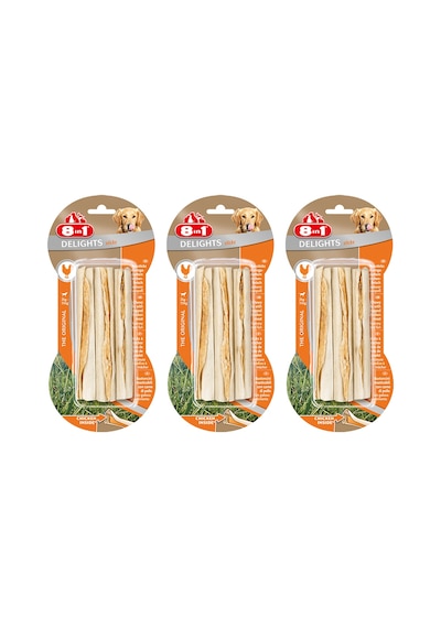 8in1 Delights Sticks Tavuklu Ağız Bakım Kemiği 3 x 3'lü